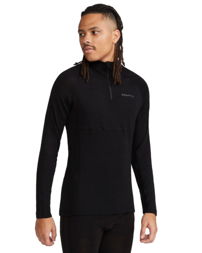 Термофутболка чоловіча чорна Craft ADV WOOL MERINO HZ M BLACK XL